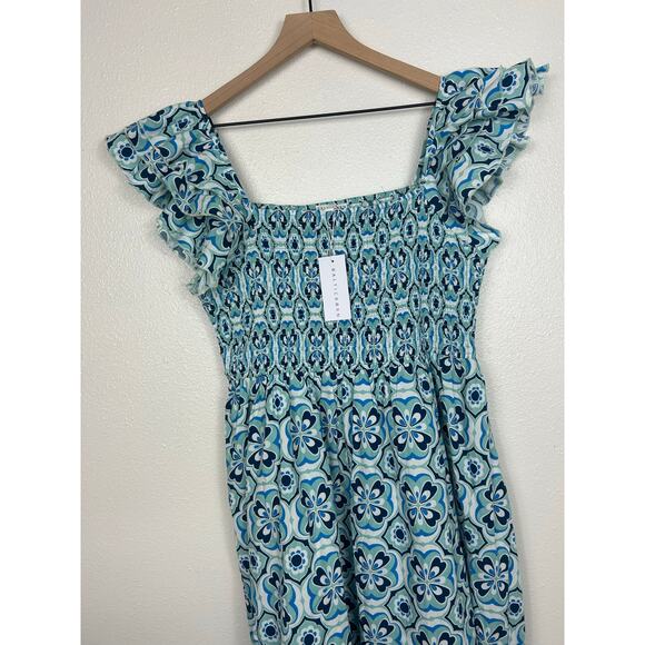 Baltic Born NWT Zoey Smocked Maxi Dress Blue Sz XL - Picture 4 of 8